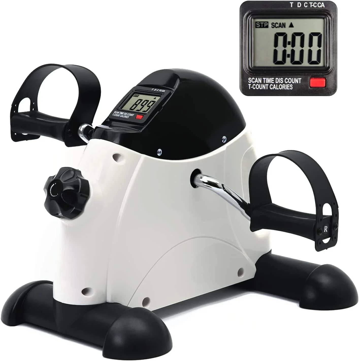 Portable Mini Home Exercise Bike Trainer Under Desk Pedal Exerciser for Arms & Legs Health Recovery view 3
