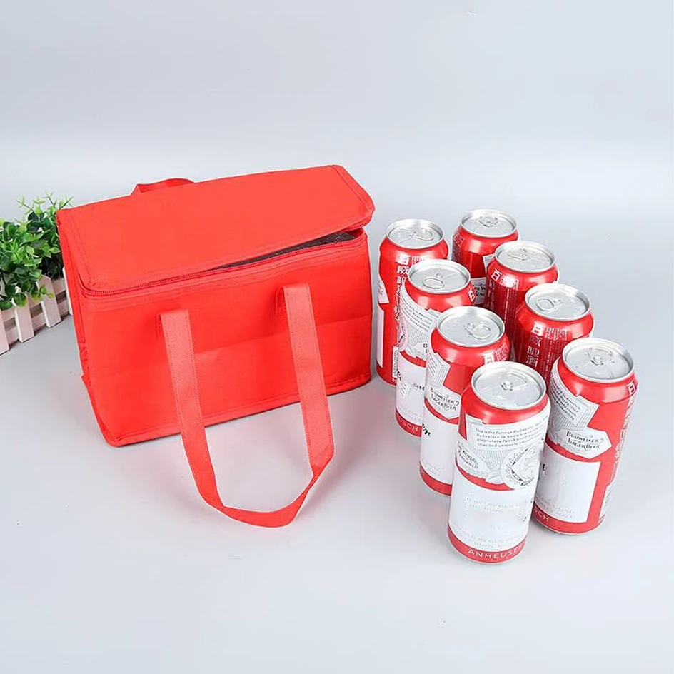 Portable Lunch Cooler  Beer Delivery Bag Folding Insulation Picnic Ice Pack Food Tote Thermal Bag Drink Carrier Insulated Bags