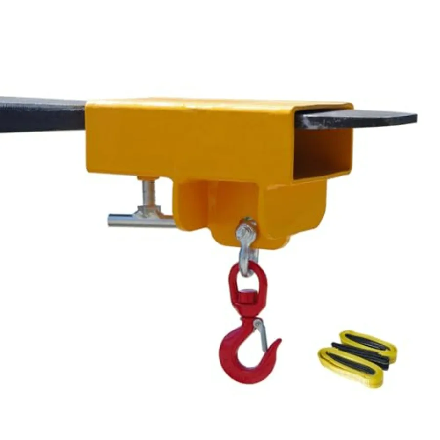 

Forklift Lifting Hook Attachment 2200lbs Ccity Single Mobile Forklift Crane with Swivel Hook and Large T-Screw Forklift Lifting