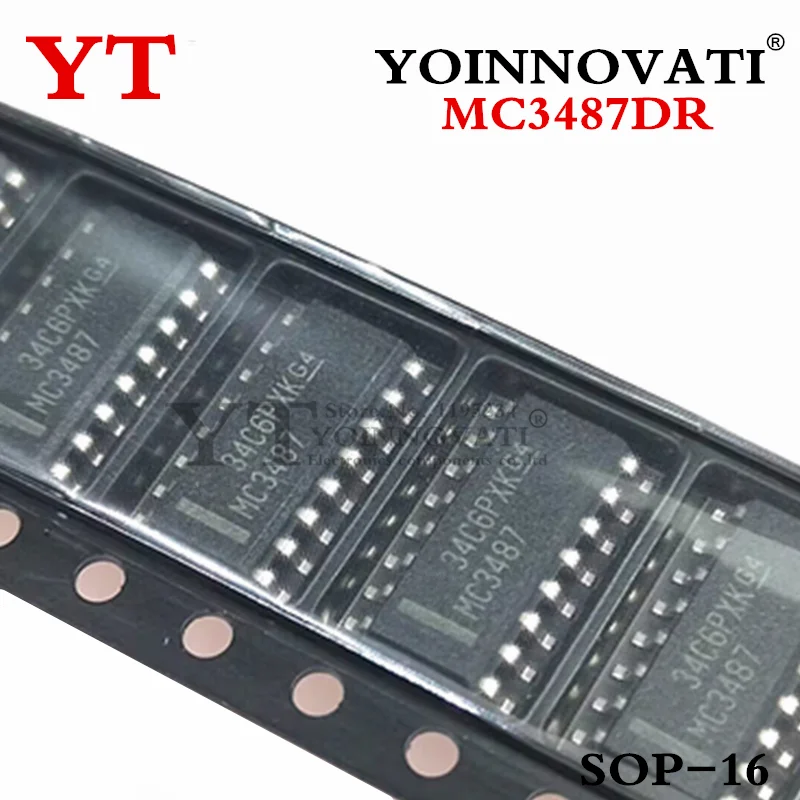 10PCS MC3487DR MC3487 3487 QUAD DIFF LINE RCVR 16-SOIC IC Best quality