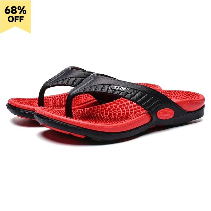 

Massage Flip Flops for Men Summer Breathable Beach Shoes Sandals Men Luxury Flip Flops Breathable Plus Big Size Men Slippers 46