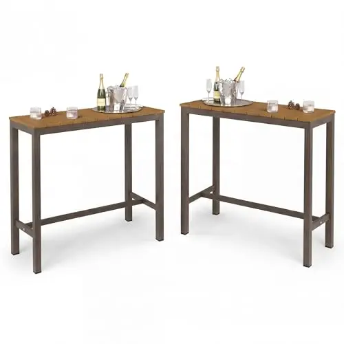 Outdoor Bar Table Set of 2, 38