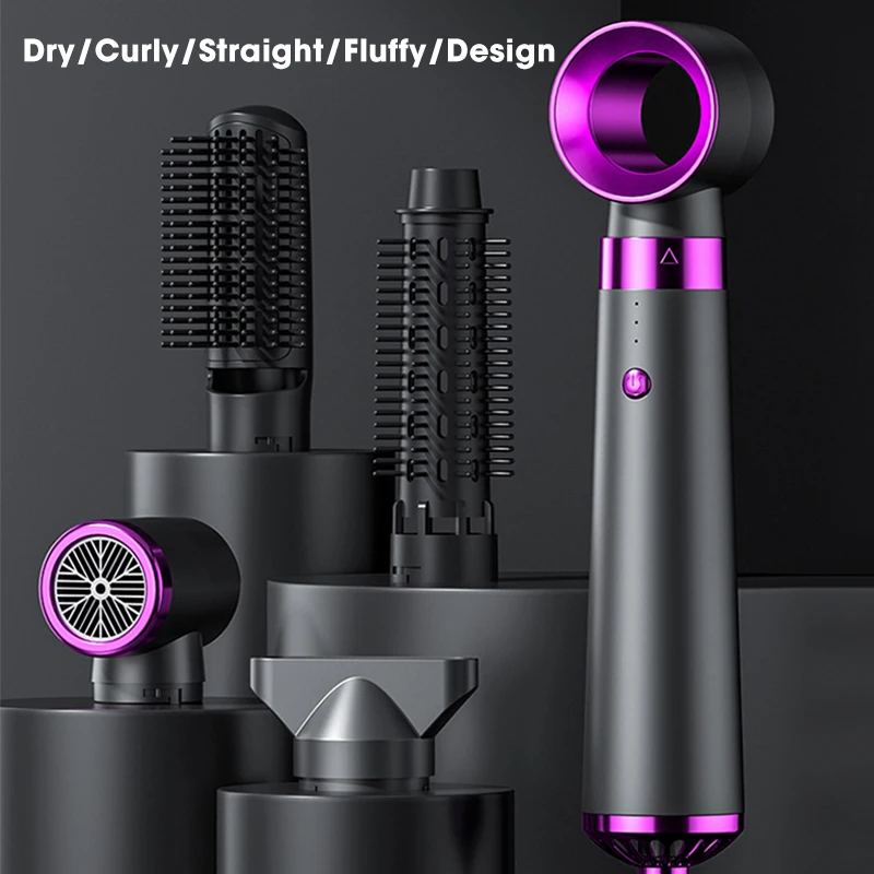 

Hair Dryer 5 In 1 Hair Blower Brush Hot Cold Air Styler Comb One Step Hairdryer Electric Blowing Hair Dryer Auto Curling Iron