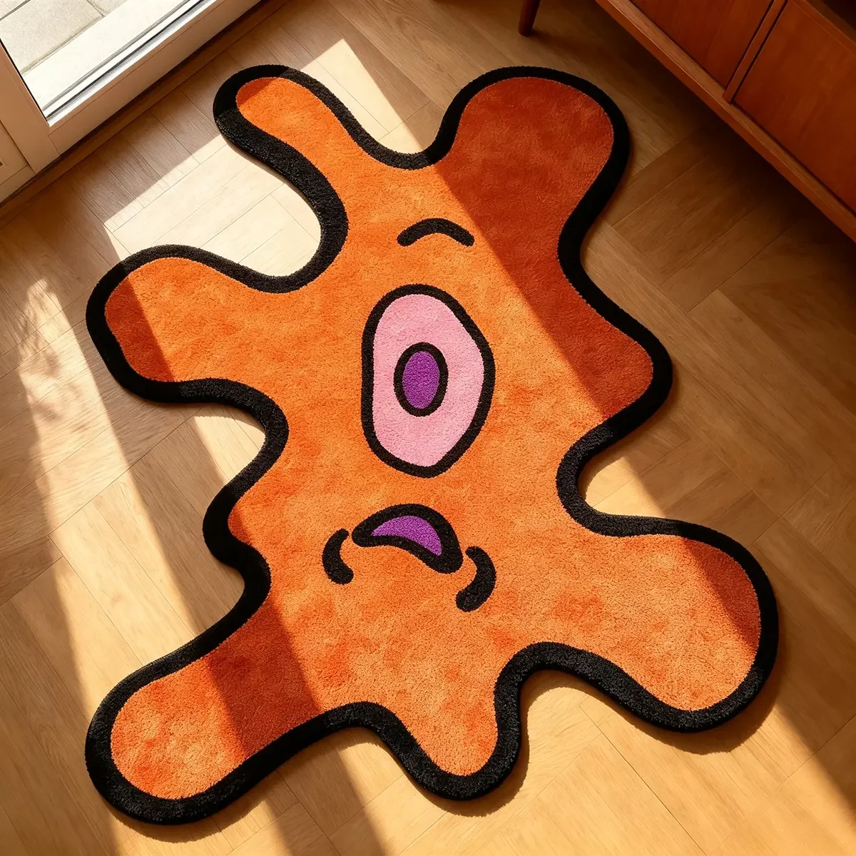 VIKAMA Street Style Single Eyed Monster Carpet, Washable Soft Non Slip Floor Mat, Bedroom Office Home Gift view 3