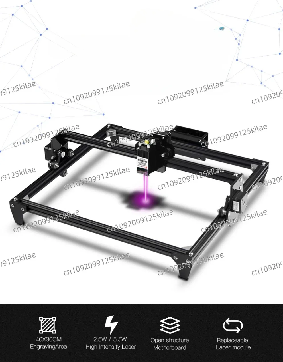 DIY Lazer Engraver TT-5.5 Laser Cutting and Laser Engrave Machine 35~40W Wood Mini Laser Pecker