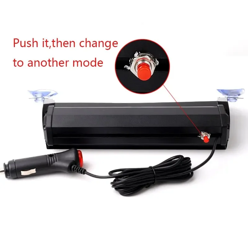 1PC Universal 8 Led Car Strobe Warning Light 12v Flashing Blue Red Modes Truck Strobe Emergency Grill Light Police Beacon Lamp