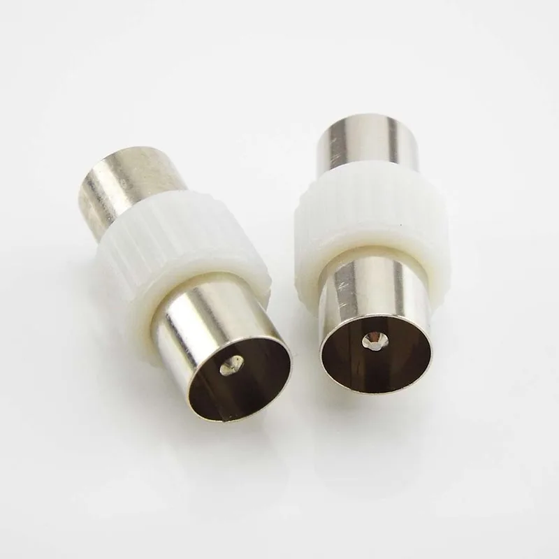2pcs Male to Male / Female to Female TV Plug jack for Antennas TV RF Coaxial Plugs Connector Adapter E1