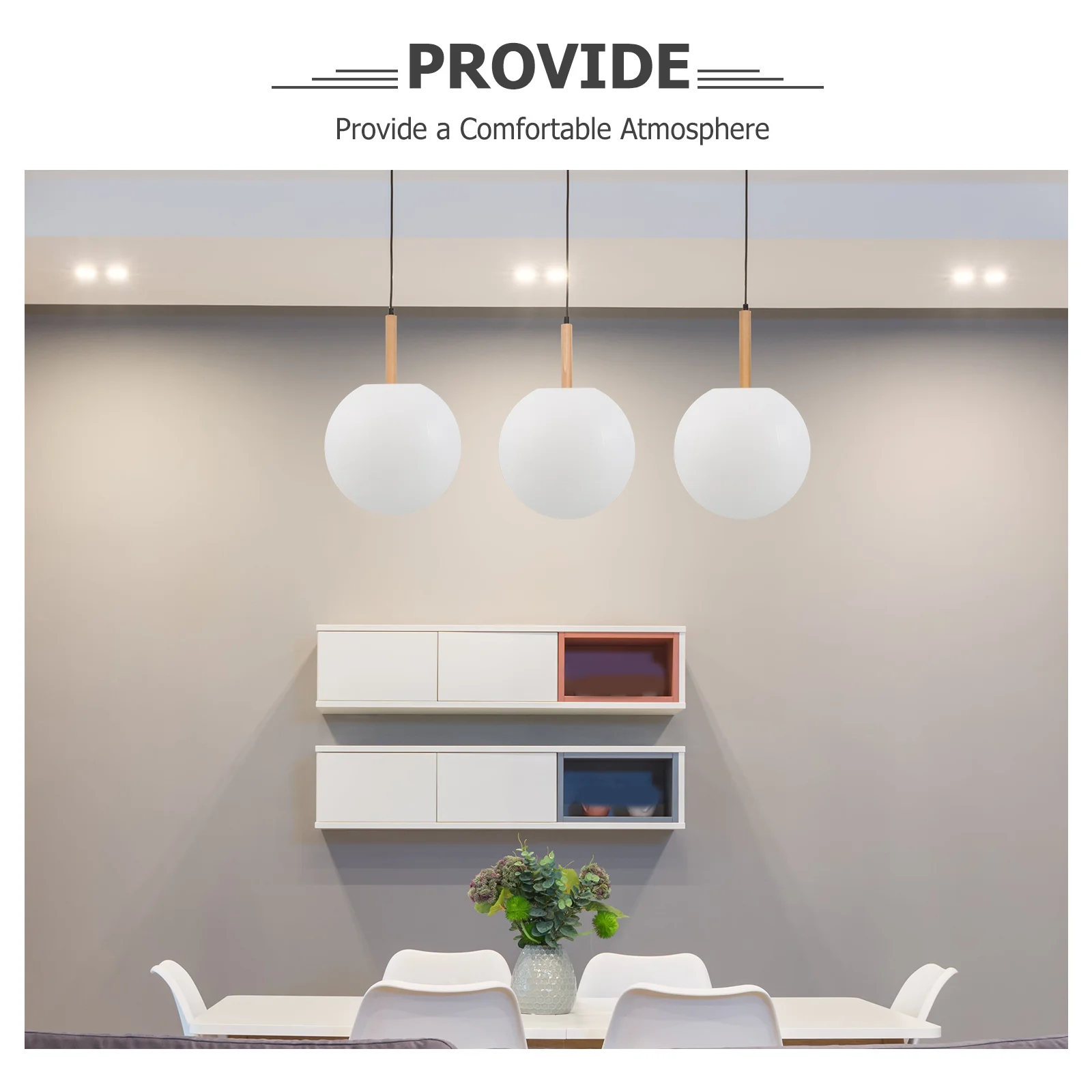 

20Cm White Frosted Shatterproof Pe Sphere Lamp Shade Universal Ceiling Pendant Fixture Replacement White Ceiling Light Shade