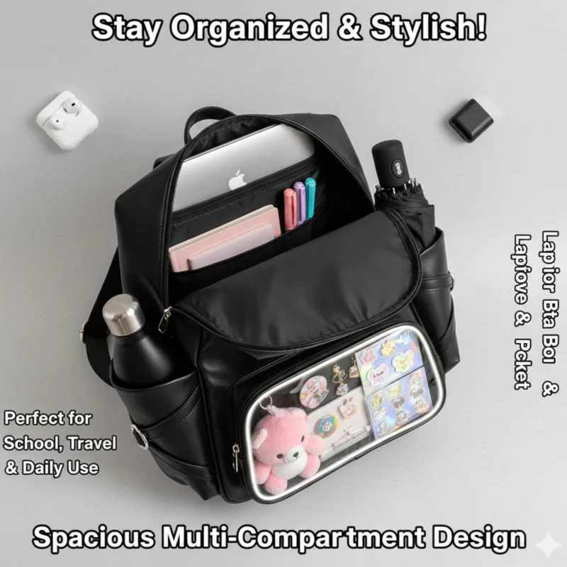Y2K Bow Backpacks Butterfly Itabag Knot Girls Love PU Diamond Grid Sweet Cute Girl Ins Versatile Hollow Out Backpacks Itabag New