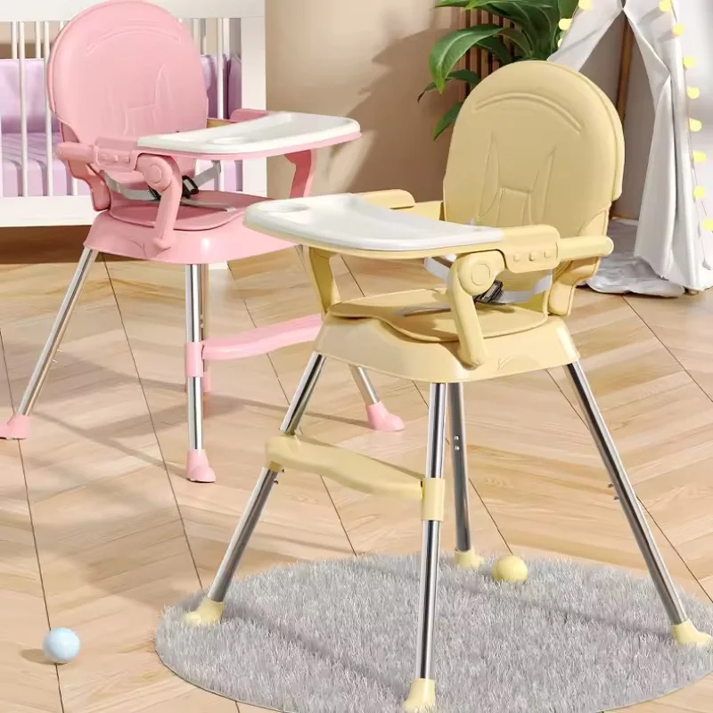 Baby dining chair Multi-functional foldable adjustable height children's dining chair home portable baby seat