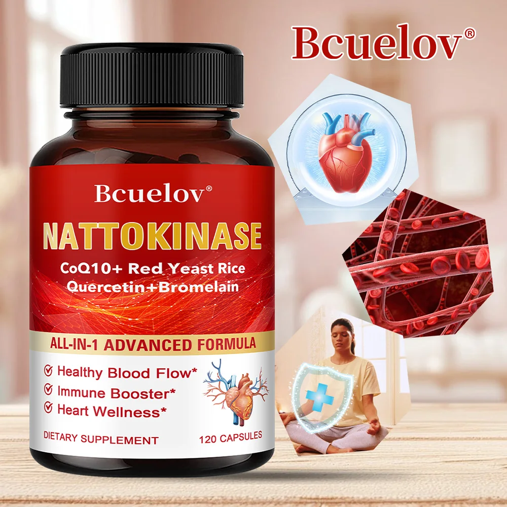 Riz à la levure rouge avec supplément CoQ10 – Antioxydant, augmente l'immunité, soutient l'énergie et la santé cardiaque pour hommes et femmes