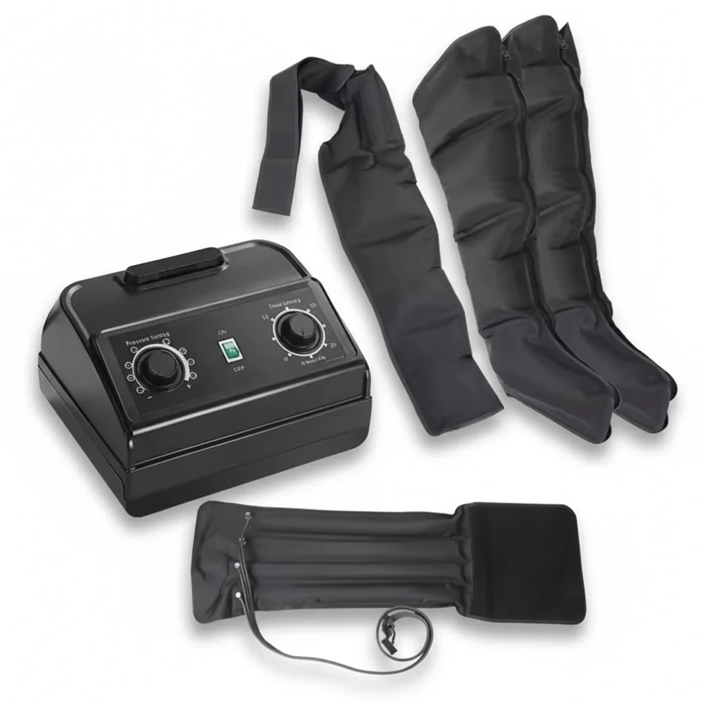 

Air Compression Boots, ABS Nylon TPU Leg Air Massager, 21x13x8.6cm, Muscle Recovery Equipment, Pneumatic Leg Compression