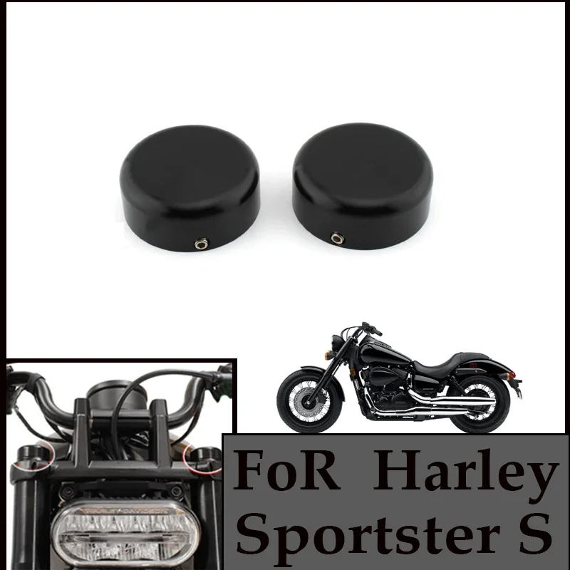 

FoR Harley Davidson Sportster S 1250 RH1250 S 2021-2023 1Pair Black Motorcycle Front Fork Cover Caps Aluminum alloy