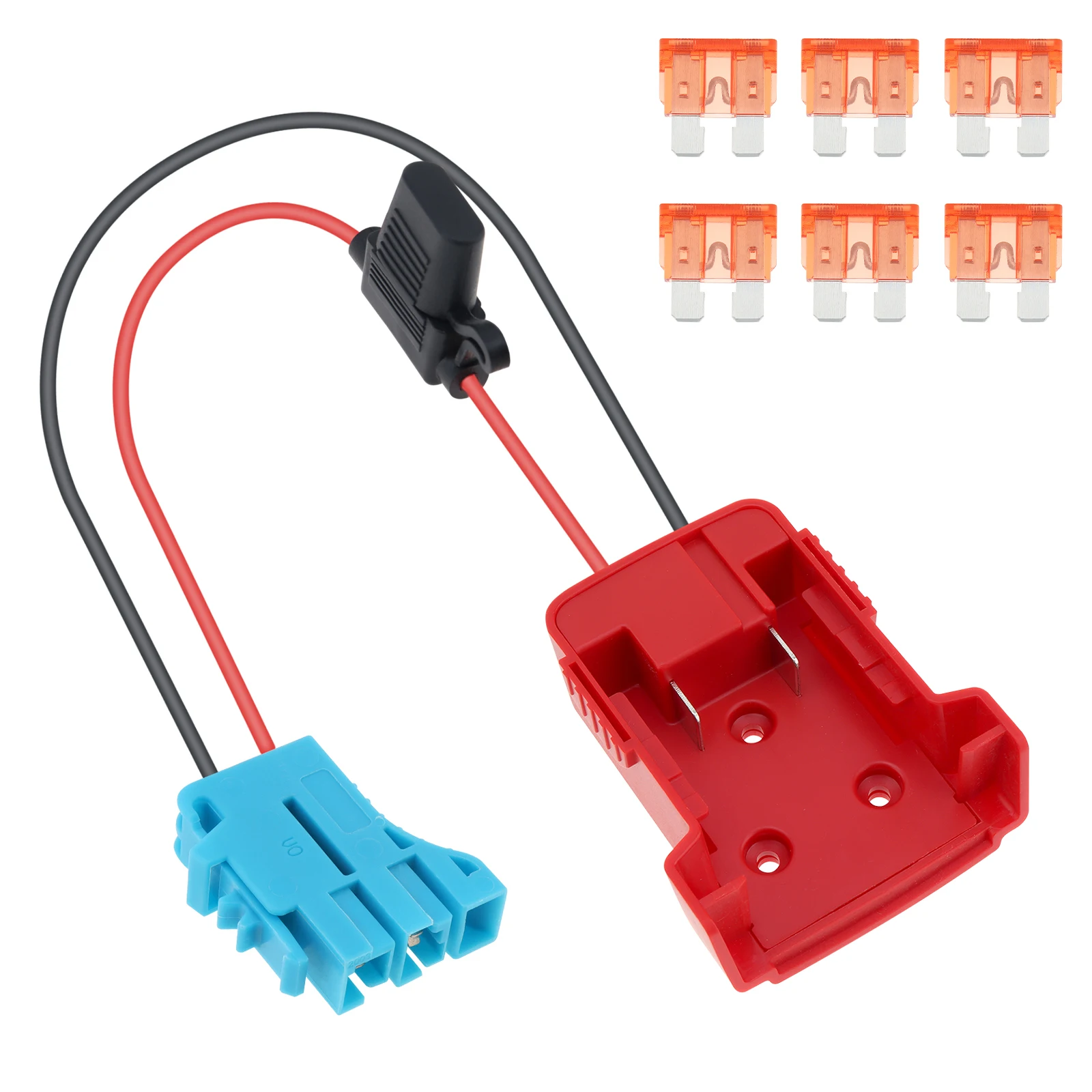 

Power Wheel Adapter Battery Converter Kit for Milwaukee M18 Battery Kids Ride On Toy Car with Wire Harness Connector Fuse Holder