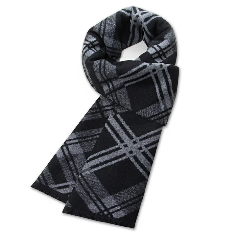 

Luxury Winter Plaid Scarf for Women Men Warm Cashmere Scarves Designer Lady Pashmina Poncho British Style Headscarf Bufanda
