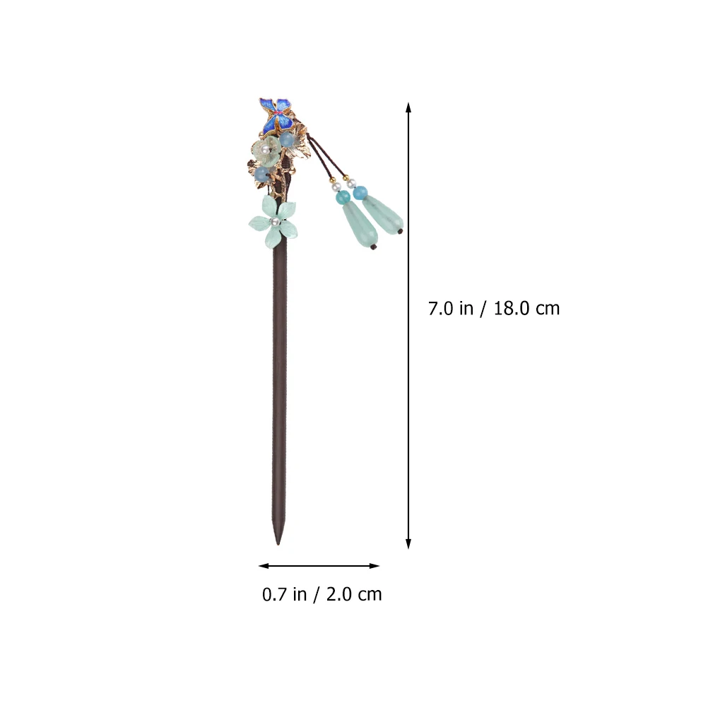 

Hanfu Hairpin Stick Chopstick Aventurine Jade Bun Elegant Retro Durable High Quality Safe Wide Uses Wedding Proms Cosplay