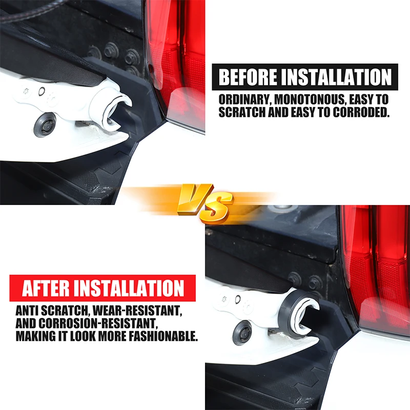 

1 шт. черное кольцо из алюминиевого сплава для защиты задней двери автомобиля Toyota Tundra 2022-2026+, аксессуар для тюнинга и защиты автомобиля