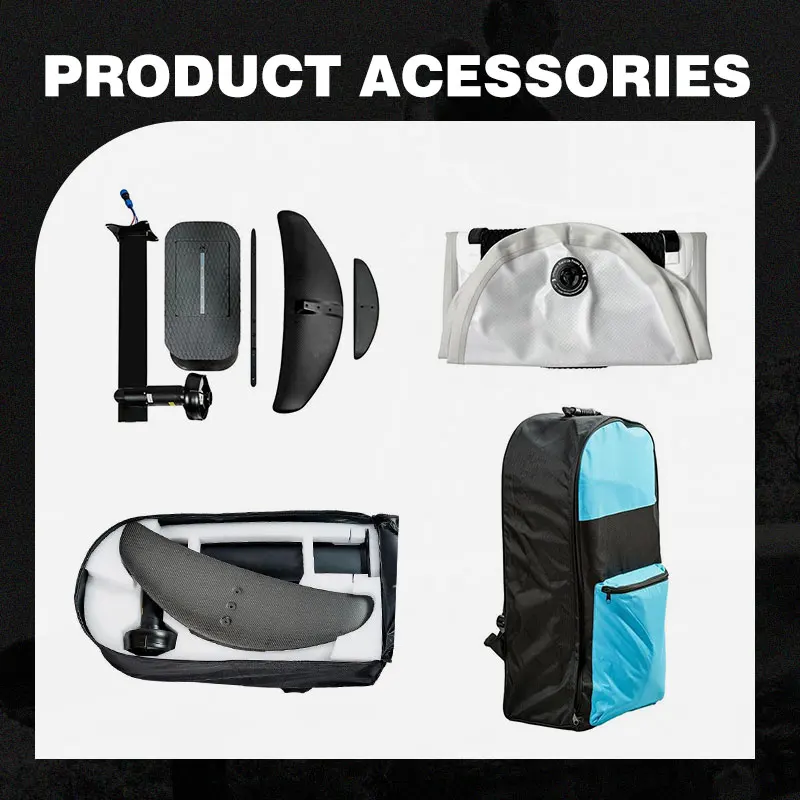 بولي كلوريد الفينيل وEVA بطارية ليثيوم ثلاثية مختلطة قابلة للنفخ لوح ركوب الأمواج الكهربائي E-رقائق التزلج شحن سريع خفيف الوزن لمناجع الشاطئ #3