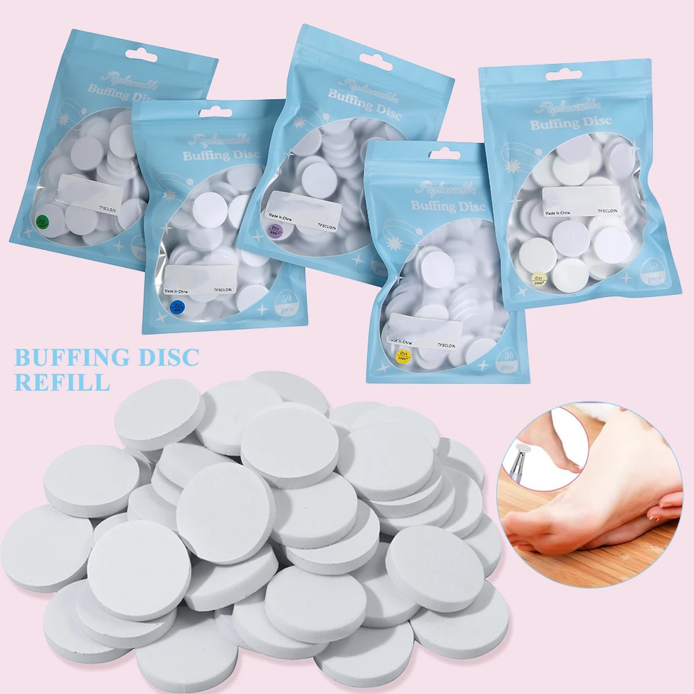 Nail Buffing Disc Sponge Block For Electric File Accessory Smooth Pad Refill Manicure Pedicure Foot Calluses Removing Tool