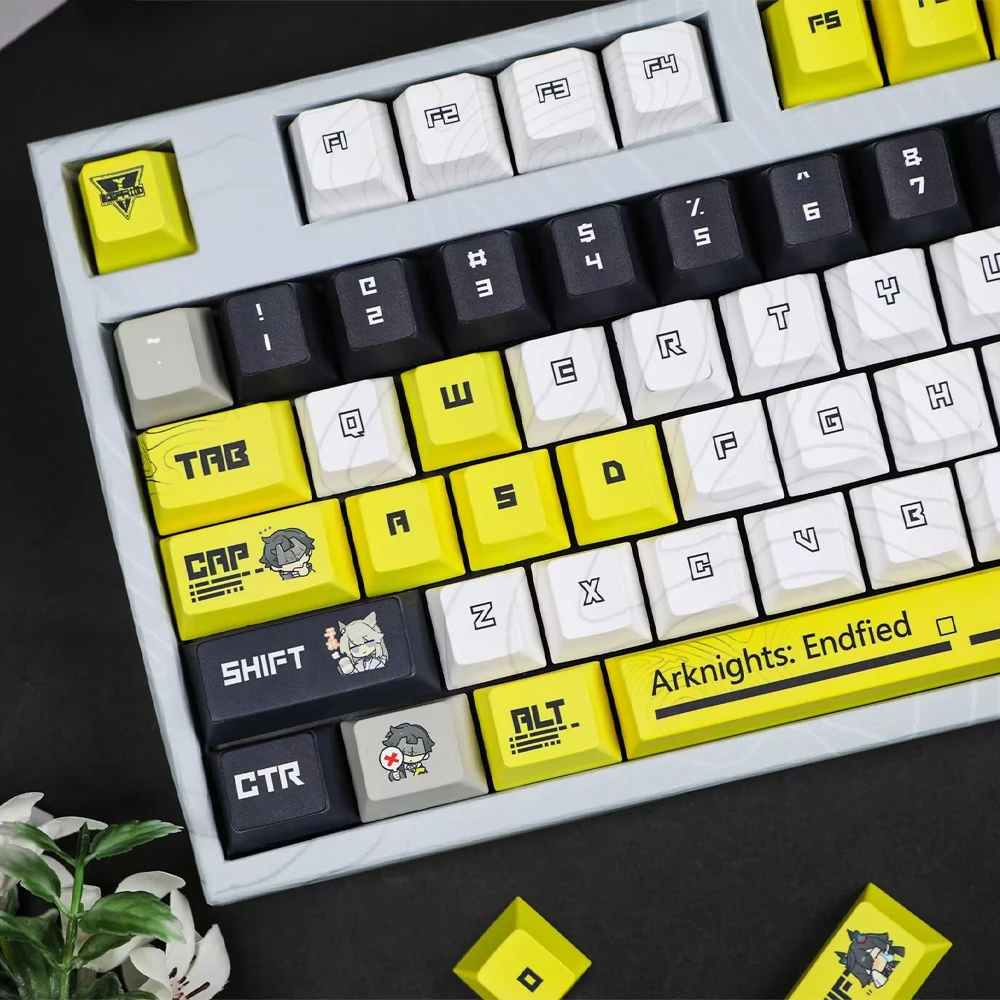 Arknights: Endfield Themed Keycaps Anime Manga Games PBT Five-Sided Dye-Sublimated Keycap Zhuang Fangyi For Mechanical Keyboard
