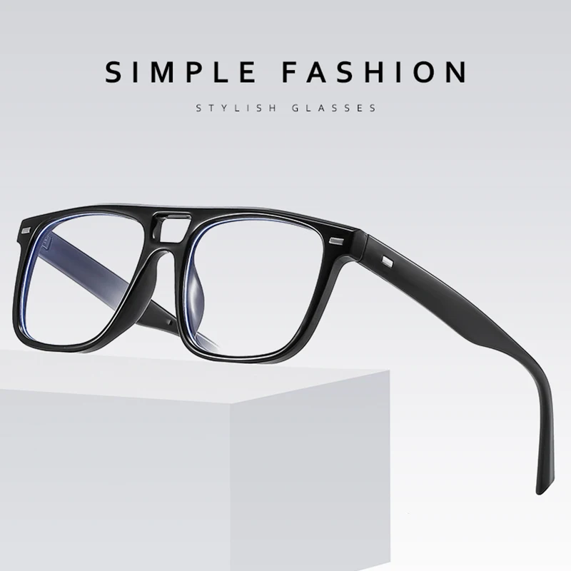 النساء جسر مزدوج مكافحة الأشعة الزرقاء التقدمية متعددة البؤر قصر النظر الطيار نظارات الرجال نظارات قصر النظر البعيدة الطلاب