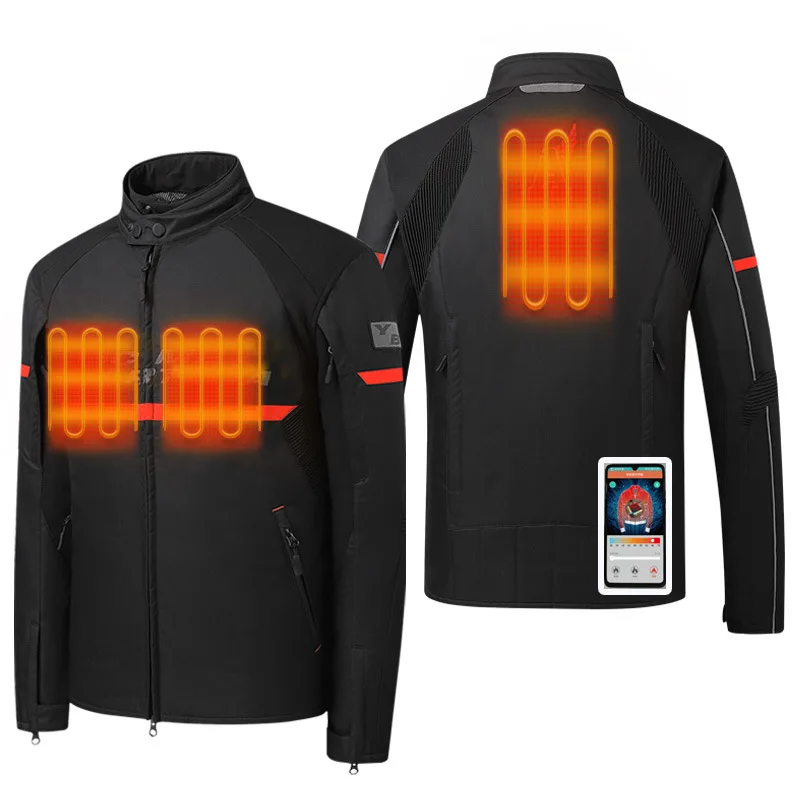 Locomotive clothing outdoor two-piece set USB rechargeable heating jacket to keep warm y