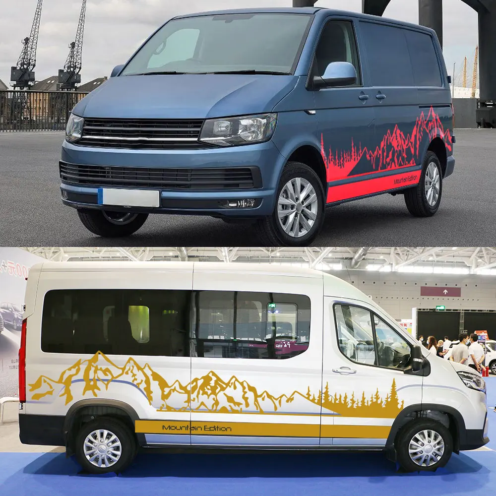 4 قطعة/الوحدة ملصقات السيارات ل Volkswagen VW Transporter T4 T5 T6 Multivan Caravelle شاحنة التخييم متنقل لتقوم بها بنفسك الشارات اكسسوارات