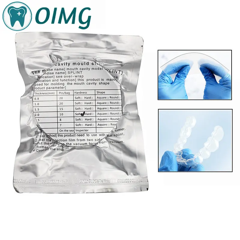 Dental Lab Orthodontic Splint Retainer Slice Vacuum Forming Sheet Soft Hard 0.8/ 1.0/1.5/2.0mm Thermoforming Material