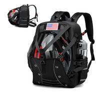 Helmet Backpack for Motorcycle Cycling, Large Capacity Waterproof Helmet Holder, Helmet Storage Bag Hiking Backpack