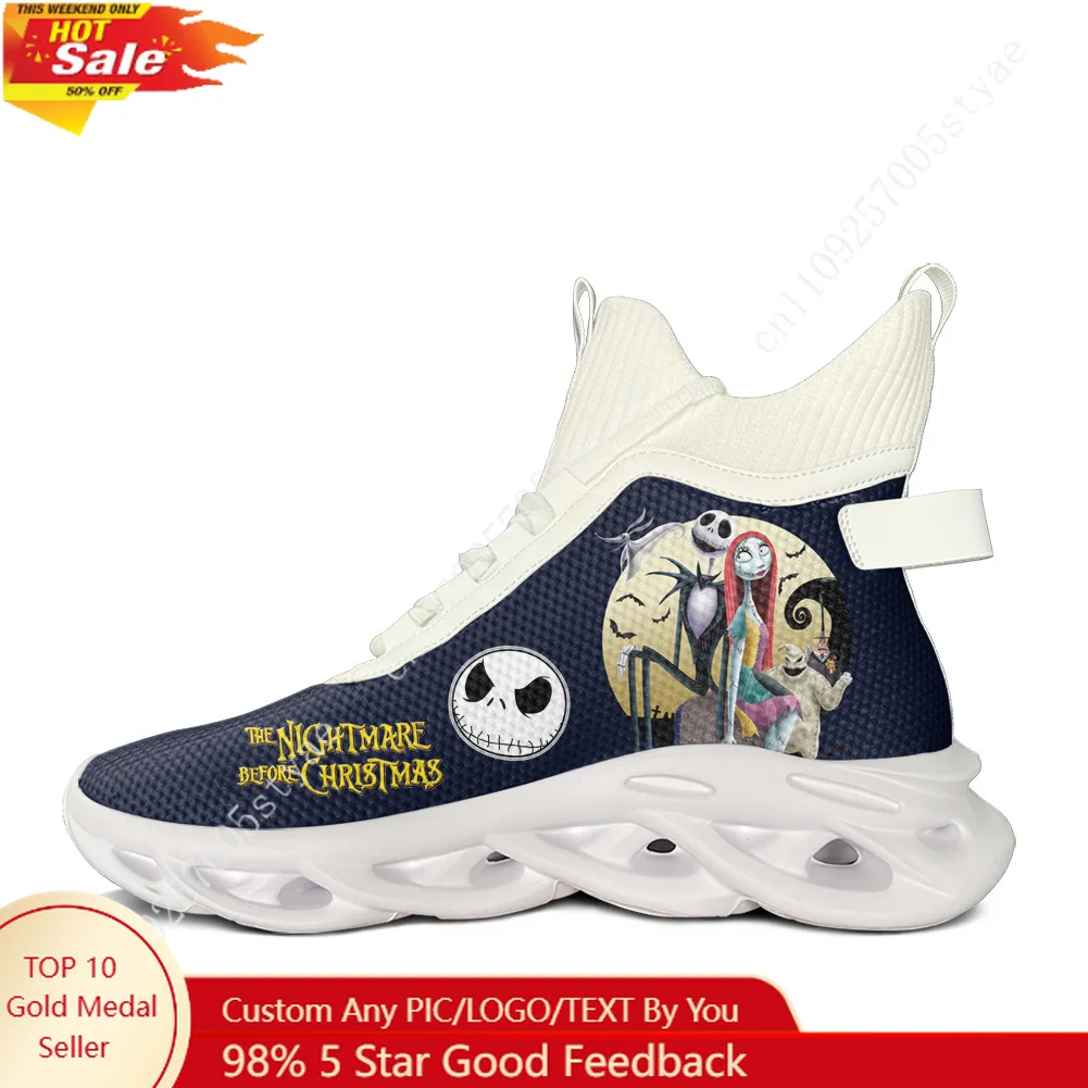 

Disney The Nightmare Before Christmas High Top Flats Sneakers Mens Womens Hiking Running Sneakers