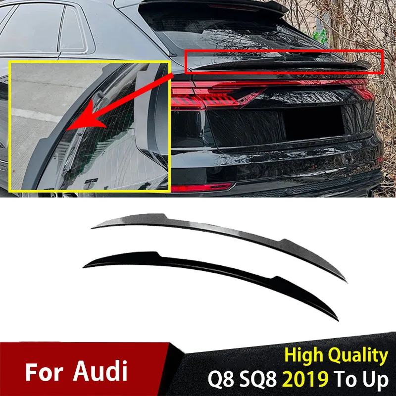 

Car Spoilers Wings For Audi Q8 SQ8 Sline 2019 2020 2021 2022 To Up Rear Mid Spoiler Trunk Wing Lip Body Kits Auto Accessories