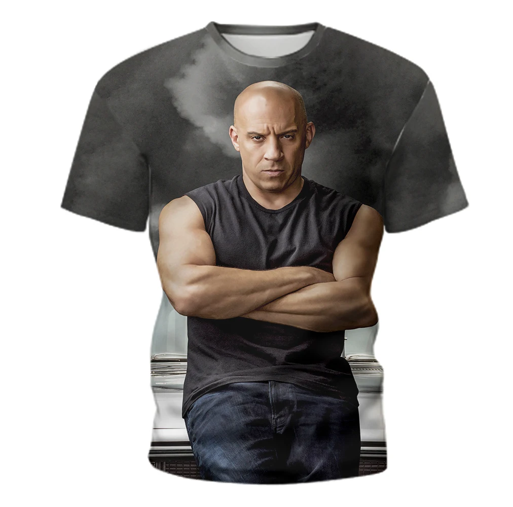 Summer Fast And Furious 3D Printed T-Shirts Streetwear Men Women Fashion Short Sleeve T Shirt O-Neck Male Tees Tops Man Clothing