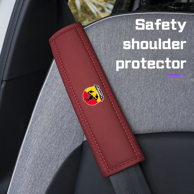 

Car Interior Seat Belt Protector Cover Pads Accessories For Abarth 500 695 595 125 Tipo FR Punto Ducato Stilo Palio Bravo Pondo