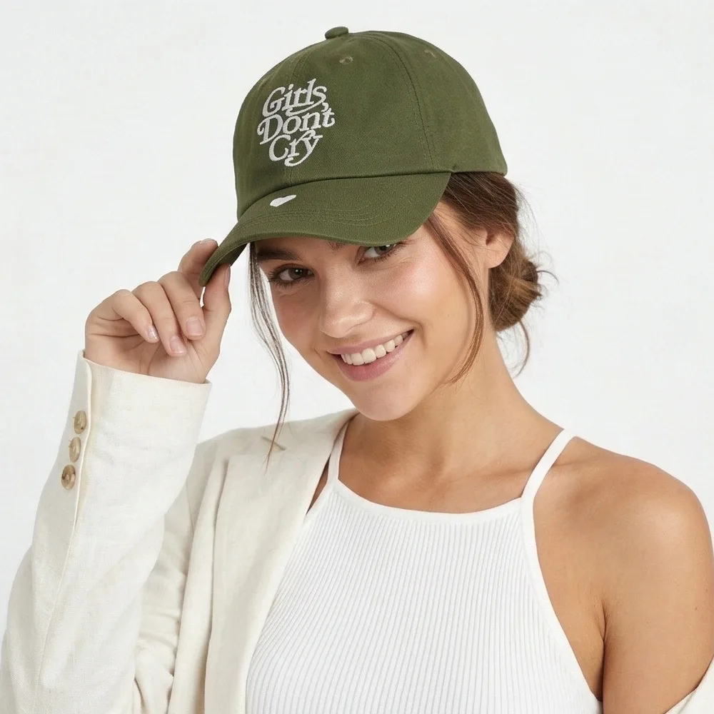 Herren Damen Koreanische Buchstaben-Stickerei Baseballkappen Sonnenschutz Vielseitige Atmungsaktive Snapback-Kappen Mode Street Ins Freizeit – Detail 1