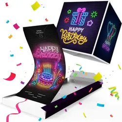 Exploding Confetti Surprise Card Creative Bounce Box Surprise Gift Box DIY Folding Paper Box Pop Up Explosion Box Party Decorati