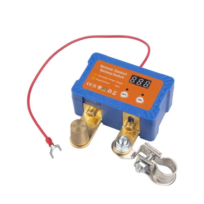 مفتاح البطارية للسيارة عن بعد قطع البطارية 12 فولت/24 فولت 140 أمبير للمركبات حتى 100 أمبير #2