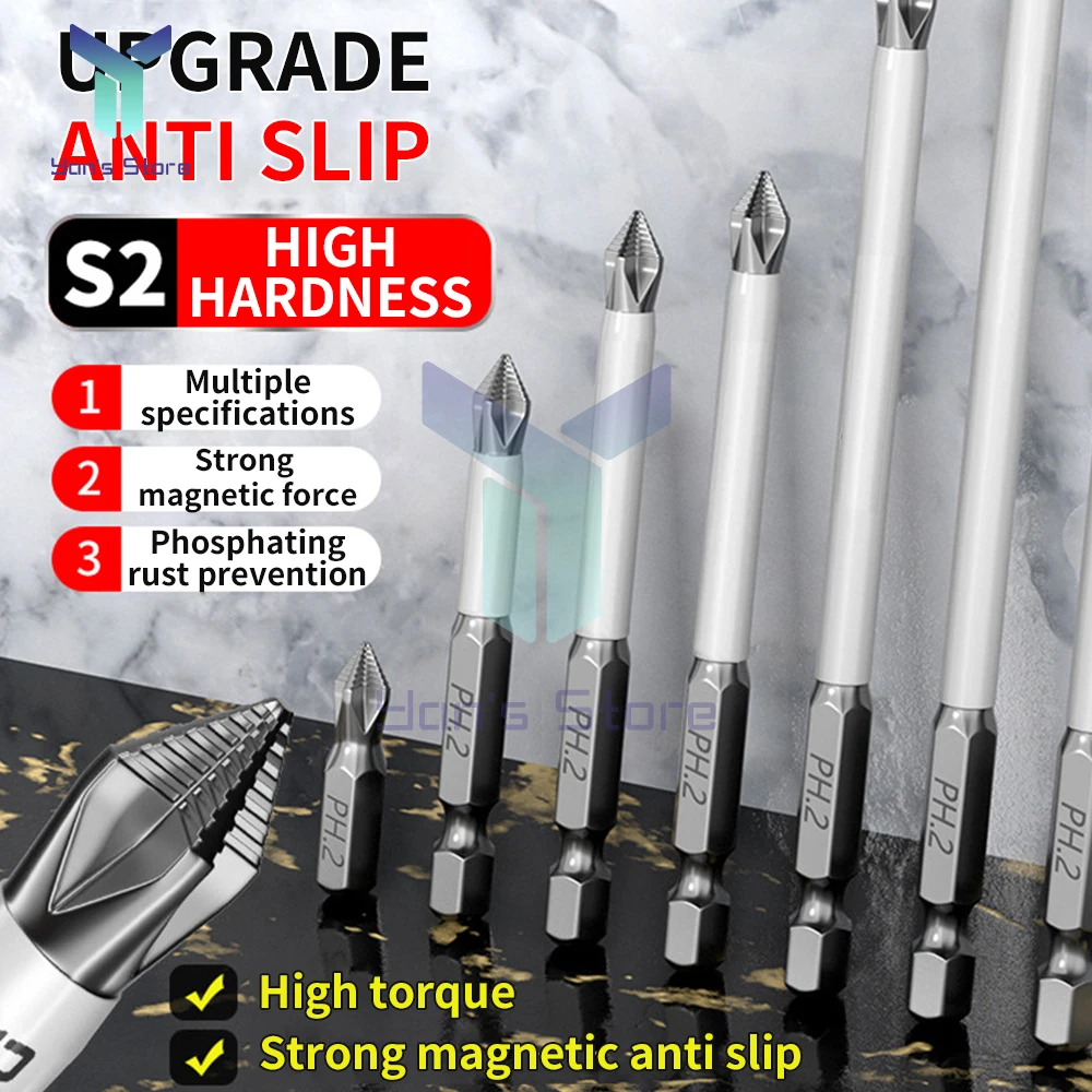 Screw Electric Screwdriver Set 25 50 65 70 90 150mm PH2 Anti Slip Magnetic Batch Head Cross High Hardness Hand Drill Bit