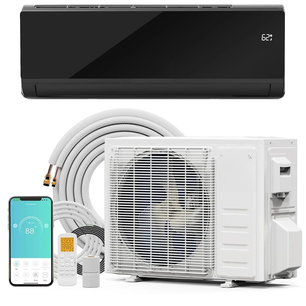 

9000 BTU 19 SEER 115V Energy Saving Ductless Mini Split Inverter Plus System with Heat Pump and Dehumidification,, Customized