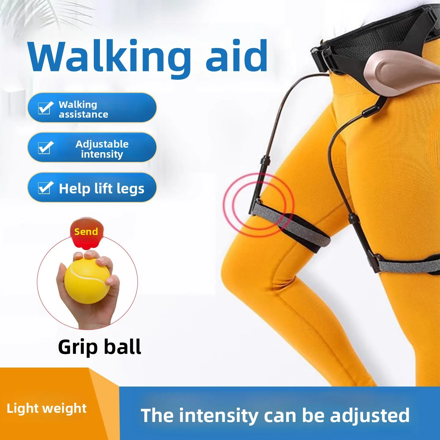 Elderly Walking Auxiliary Equipment, Leg Exoskeleton Mountaineering Power Assist Lift Walking Robot