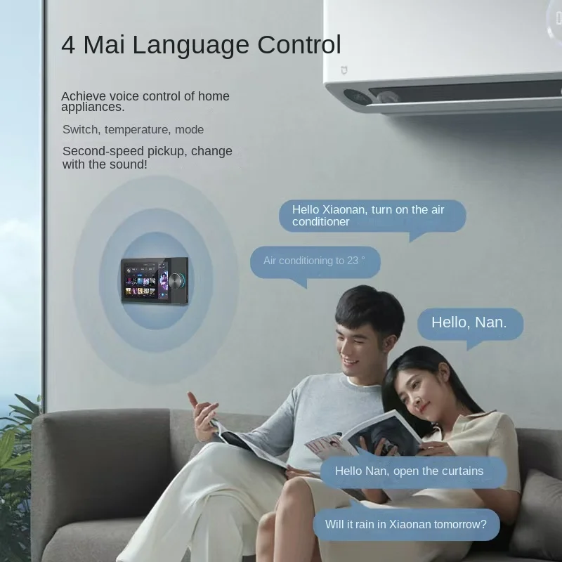 8-inch tuya intelligent voice control knob background music host with zigbee gateway central control screen