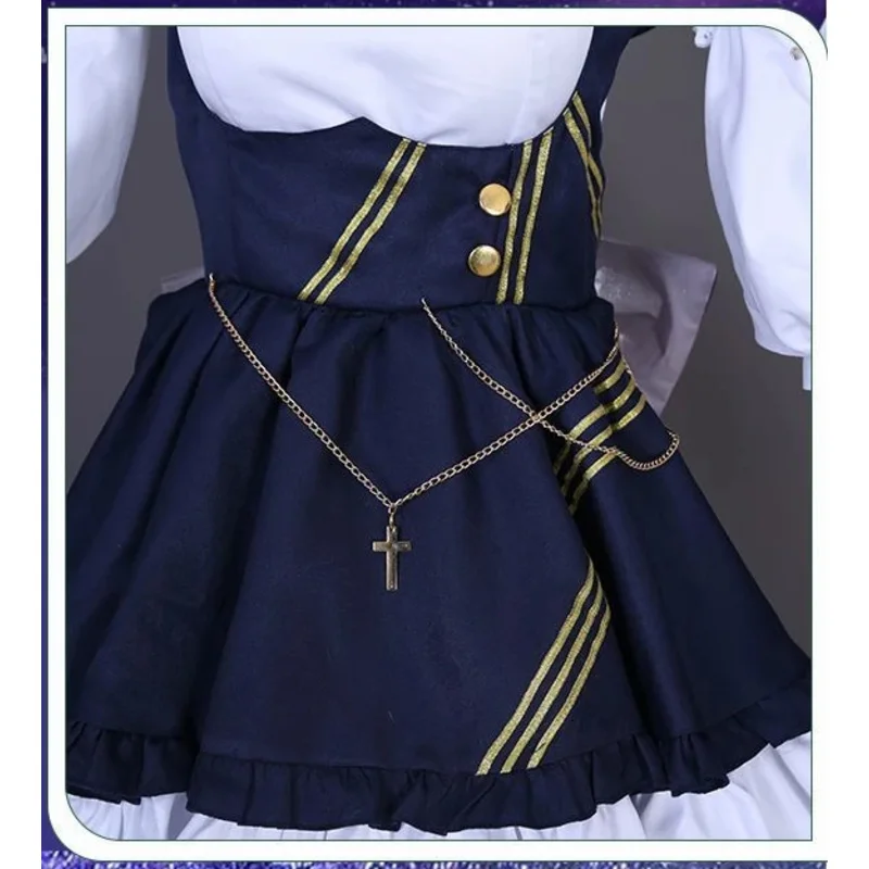 ZA01 【Wetrose】en Stock disfraz de Cosplay de Cheshire Azur Lane Cat Maid Girl Hms vestido largo conjunto completo peluca Halloween XmasZa0 @