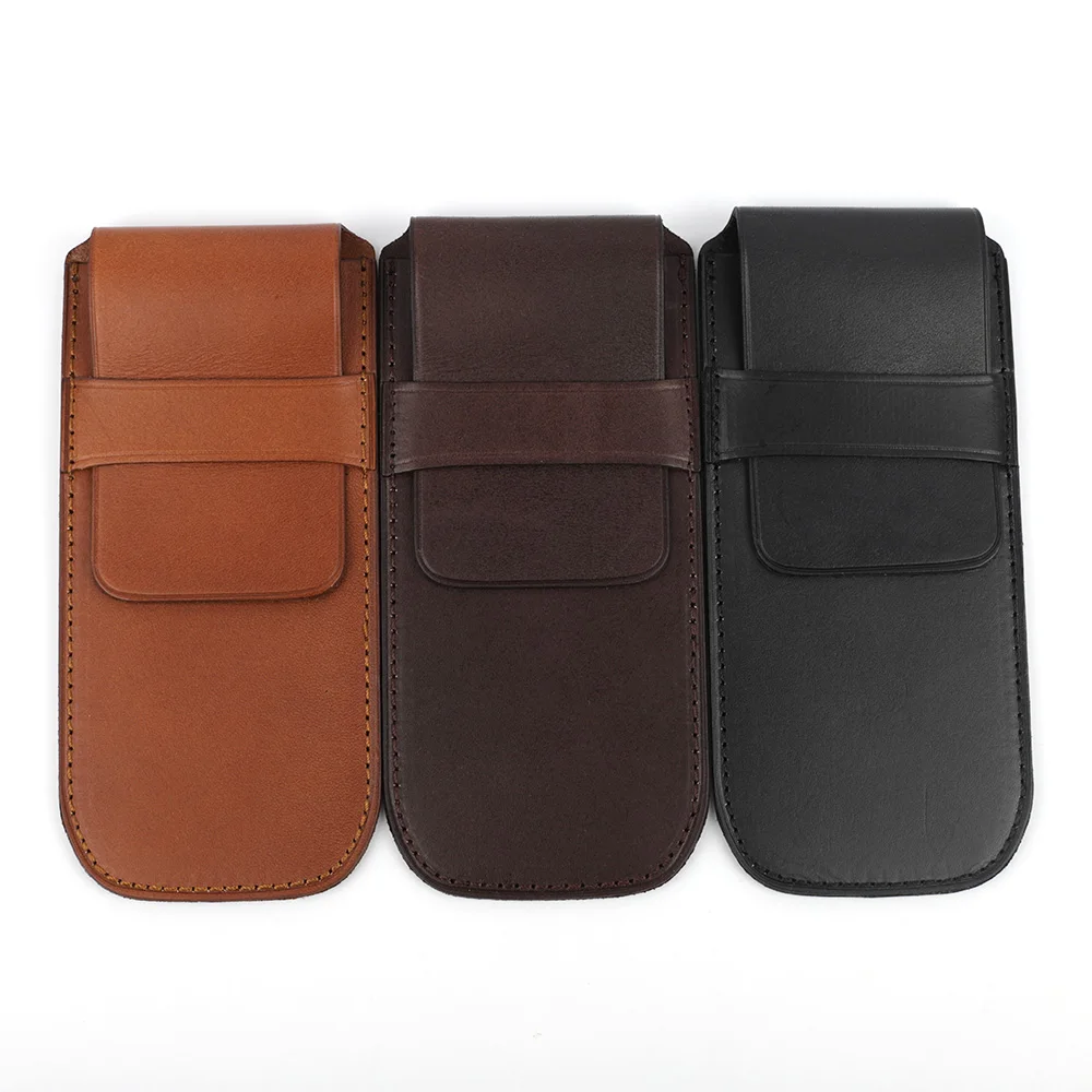 Fashion Vegetable Tanned Leather Wallet Handmade Customized Coin Purse Large Capacity Card Package Purse Bag Wallet Hasp Purse