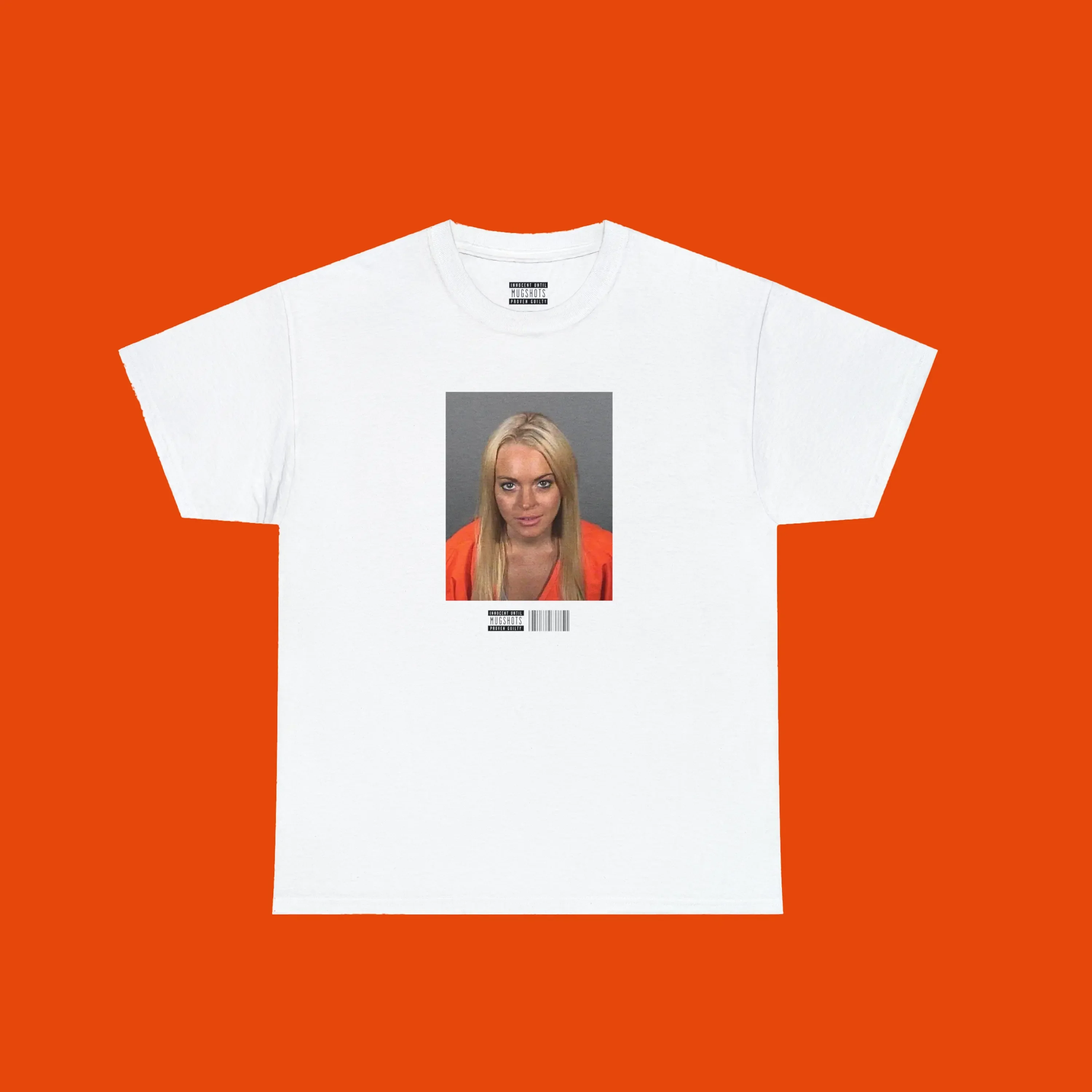 تي شيرت Lindsay LOHAN Mugshot المشاهير Y2k أزياء مستوحاة يعني الفتيات تي شيرت