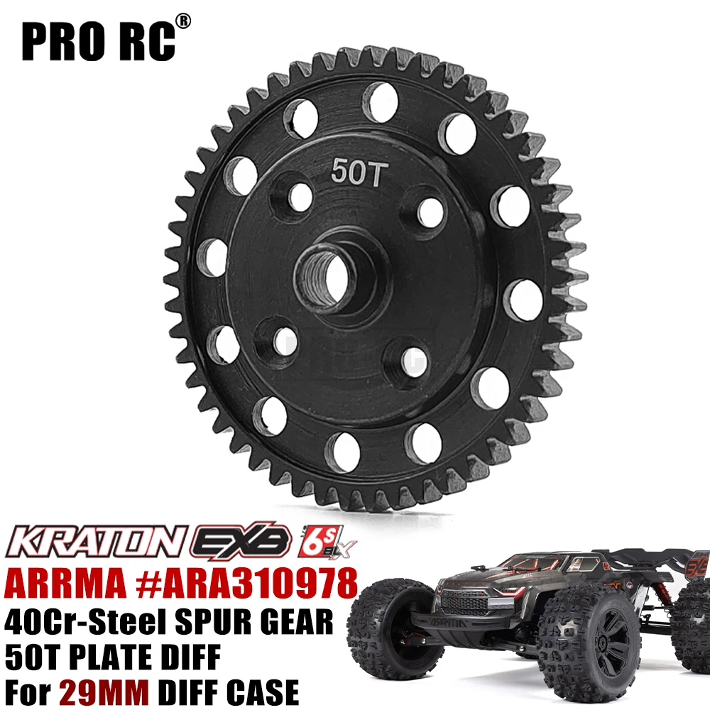 40Cr stalowy ARA310978 przekładnia zębata 50T Diff Diff Case 29mm do części do samochodów zdalnie sterowanych Arrma 1/8 KRATON 6S BLX 4x4 EXTREME