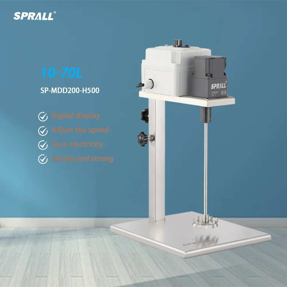 

SPRALL 30L Shampoo Mixers Painting Shower Gel Mixing Equiment Agitator Mixer SUS304 Material Electric Overhead Stirrer