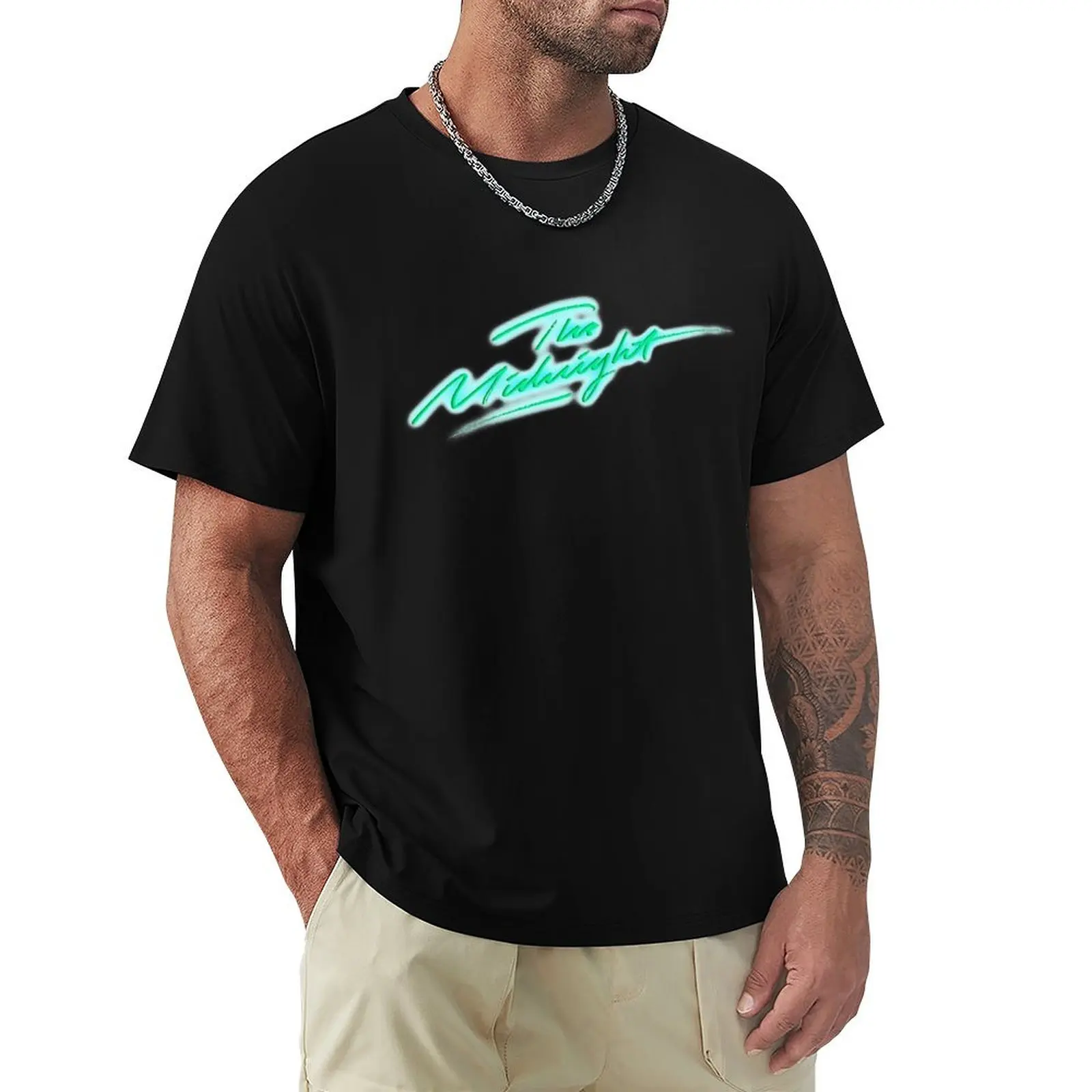

The Midnight Neon Green Logo T-Shirt anime tshirt vintage clothes rapper graphic tees heavyweight t shirts for men