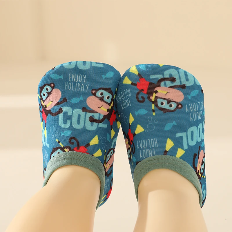 

Cute Infant Non-Slip Socks for Baby Boys and Girls Cartoon Animal Print Floor Socks with Barefoot Design Anti-Slip Aqua Shoes