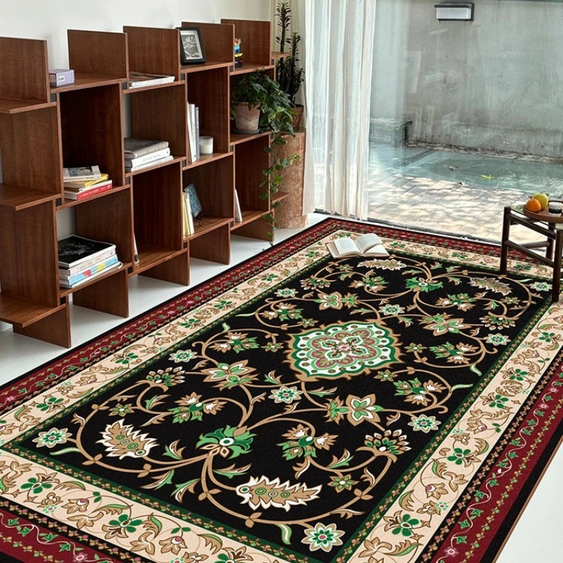 

Persian Folk Customs Living Room Carpet Foldable Machine Washable Coffee Table Anti-slip Floor Mat Bedroom Bedside Soft Rug 러그