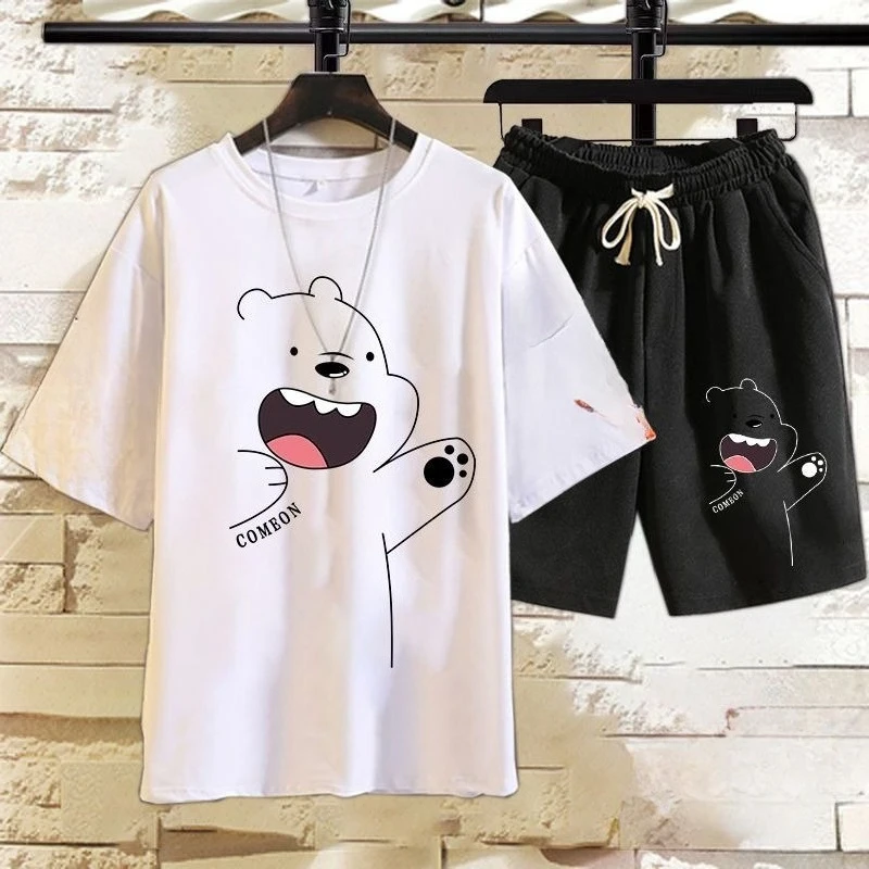

Summer Casual Sports Suit Men's Short-sleeved T-shirt Shorts A Complete Set of 2025 New Trend Two-piece Set