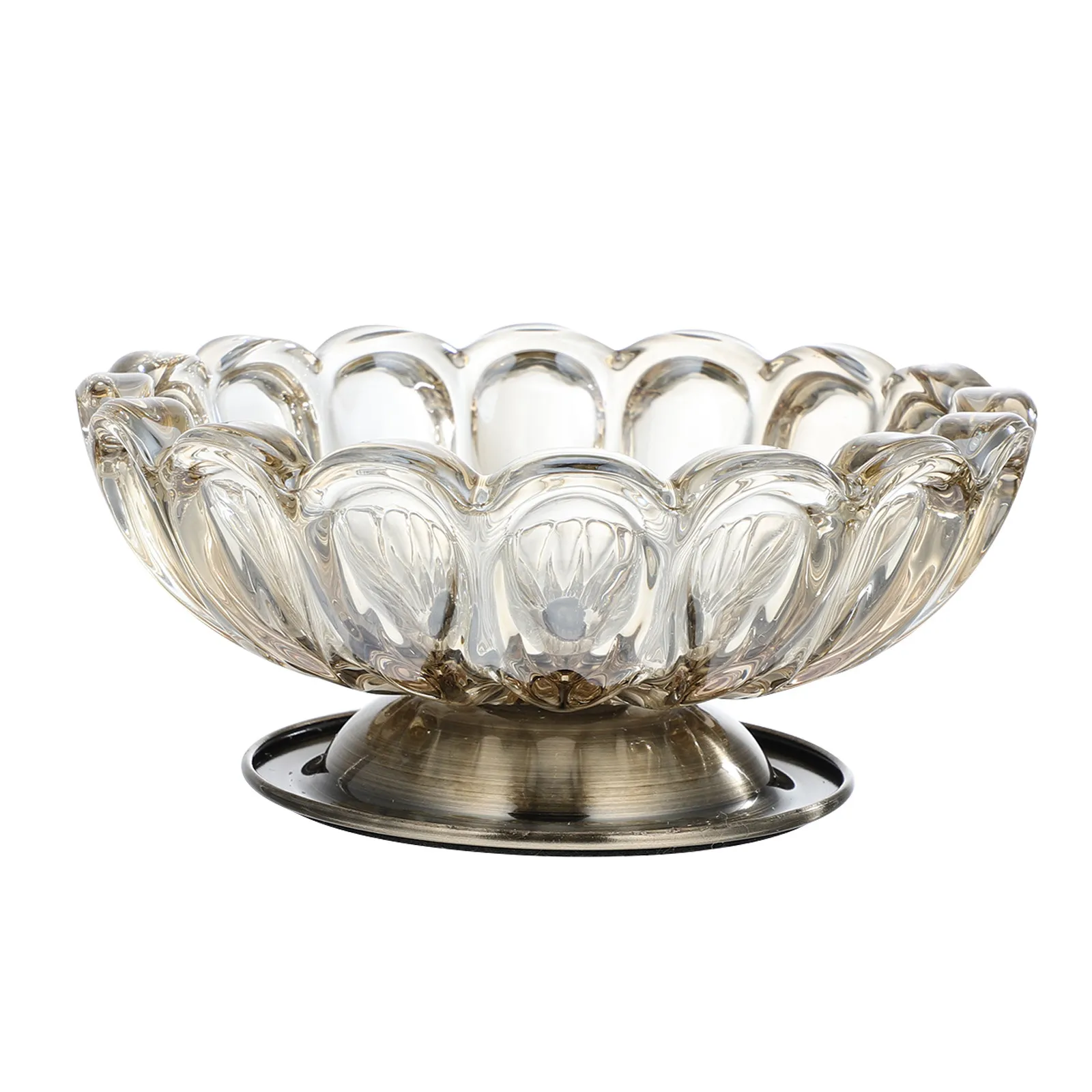 

1 шт. хрустальная стеклянная тарелка для фруктов, поднос для конфет, прозрачный контейнер для десертов, тарелка для закусок, домашняя посуда